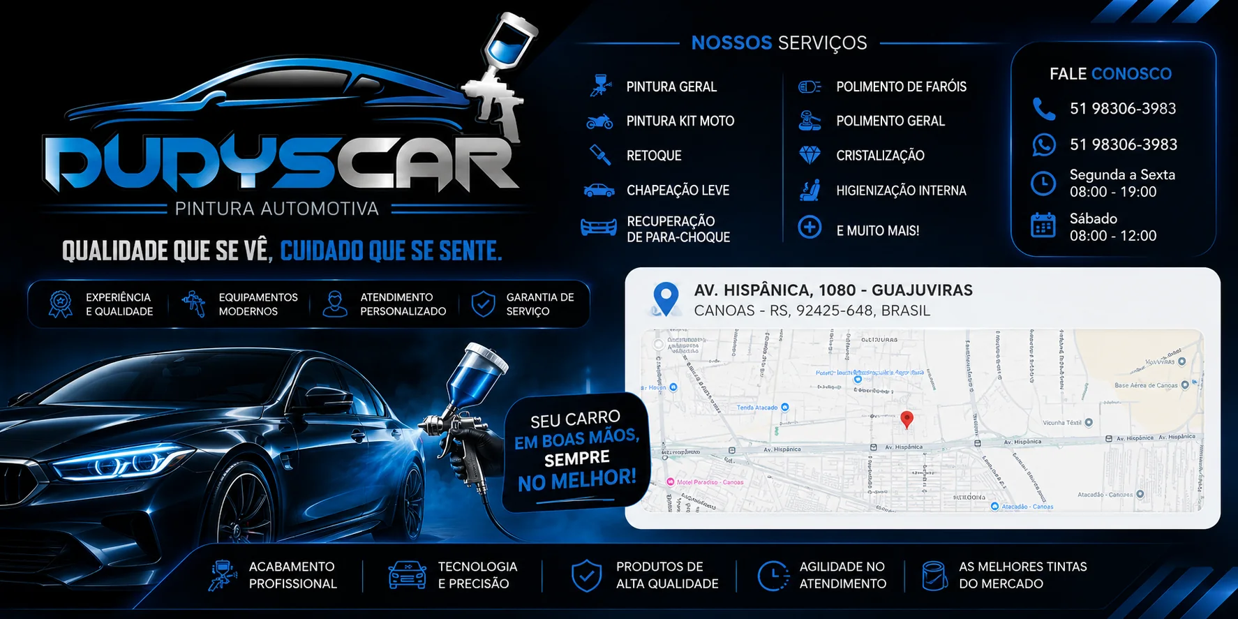 Banner do parceiro Dudyscar Pintura Automotiva
